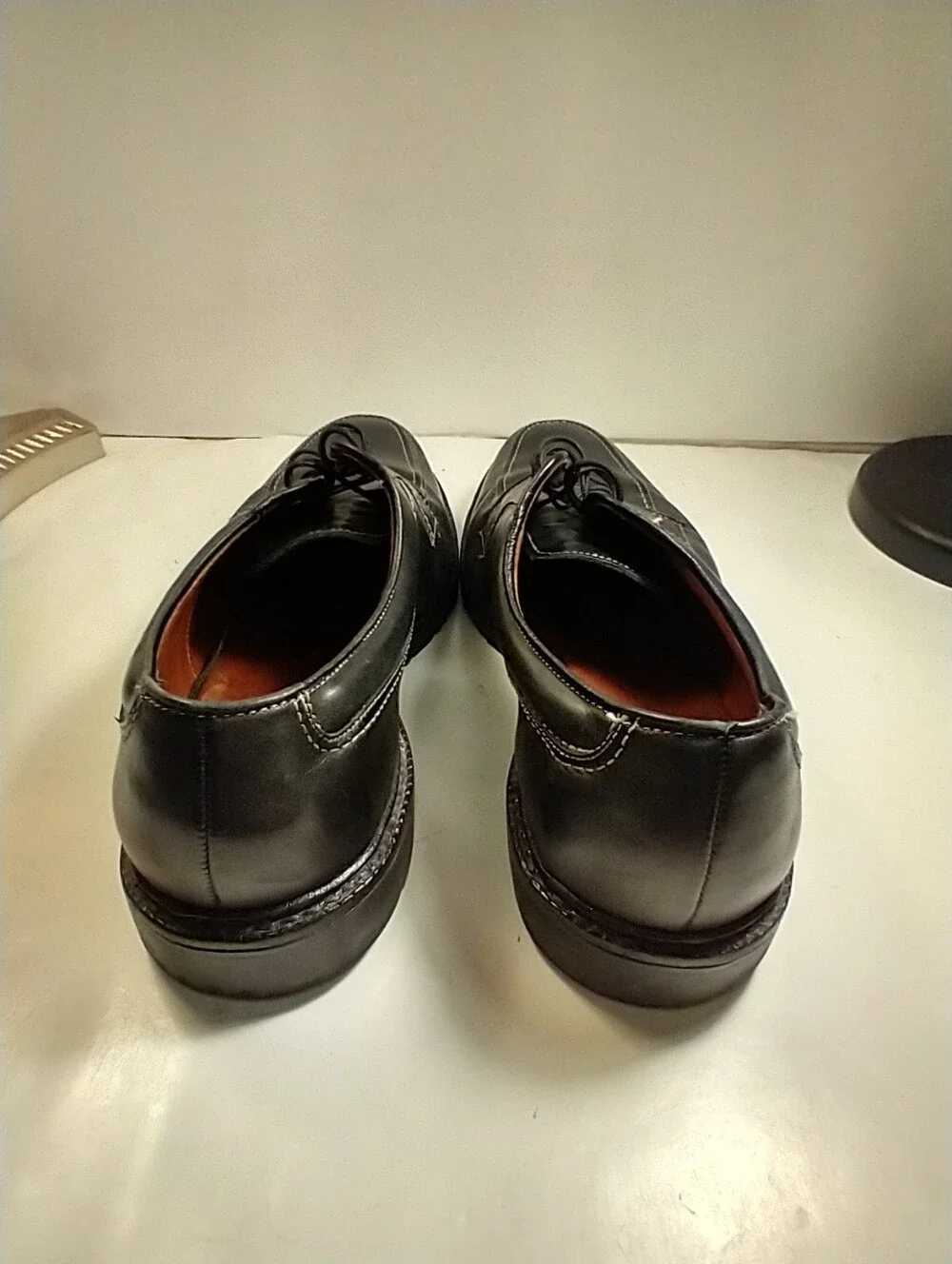 Allen Edmonds Wilbert Black Leather Split Toe Dress Shoes Men's sz 12D.